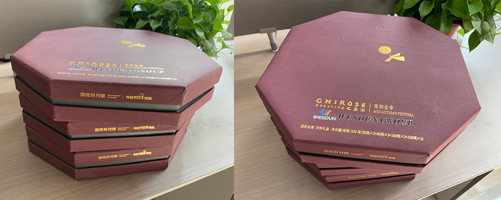 Close-up picture of the mooncake packaging box