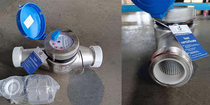 These are two flow meters in the warehouse.