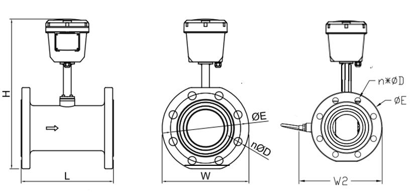 IC Card Prepaid Ultrasonic Bulk Water Meter