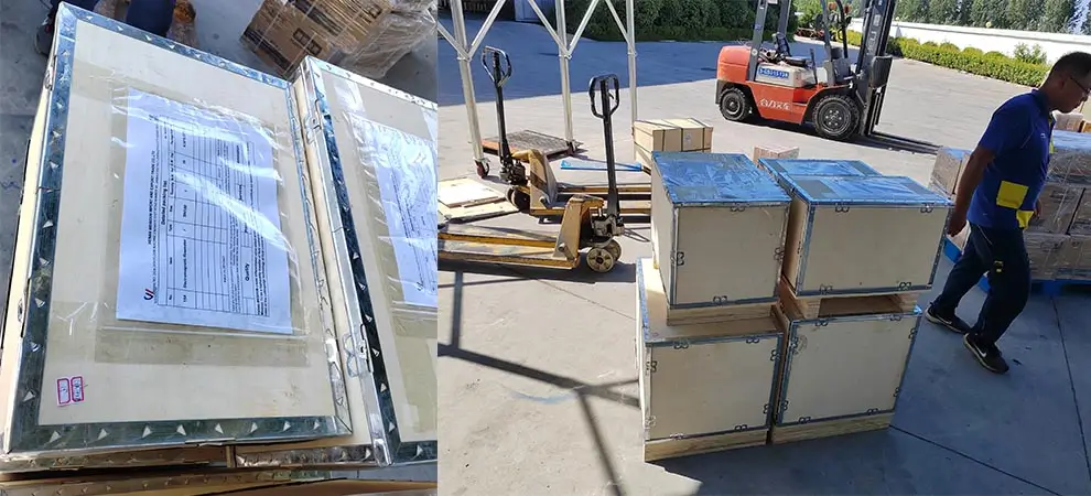 The electromagnetic flowmeters have been packaged.