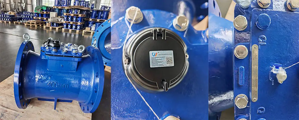 Ductile iron large diameter flange water meter