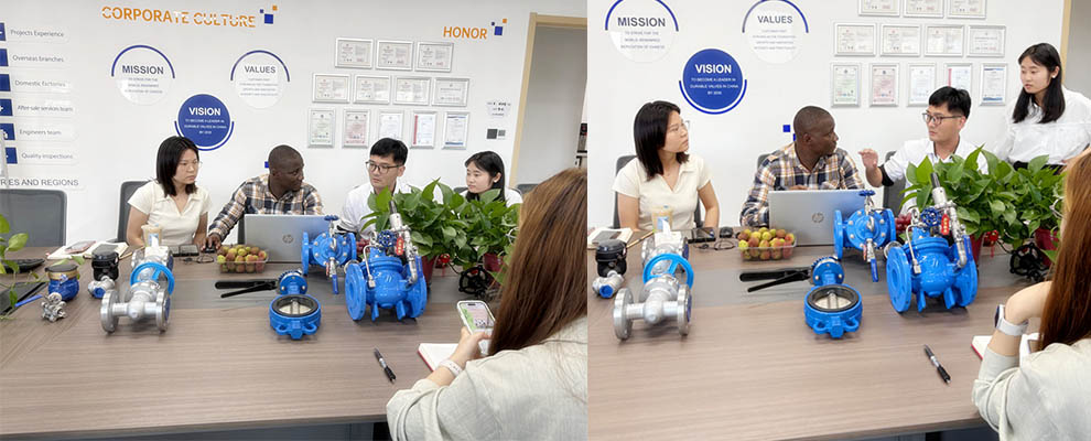 The WESDUN team introduces the company's products to clients.