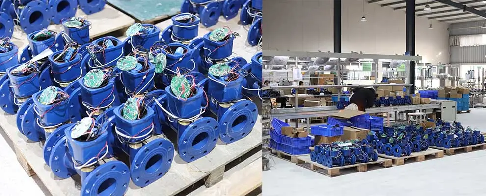 The factory is assembling ultrasonic water meters.