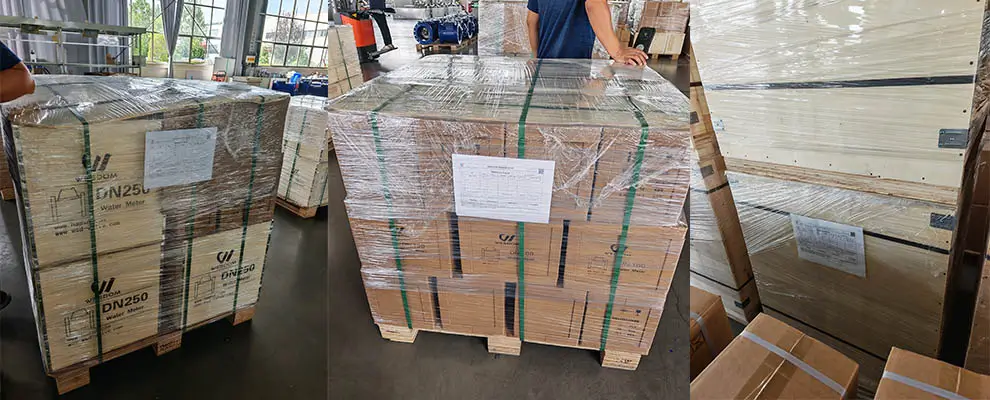 Packaged large-diameter flanged water meter