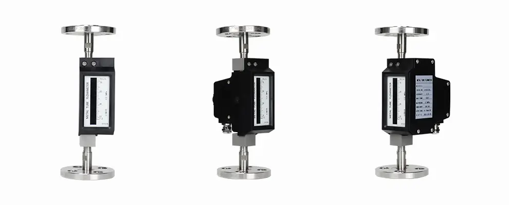 Metal tube flowmeter