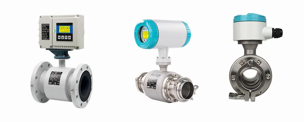 Slurry and sanitary electromagnetic flowmeters