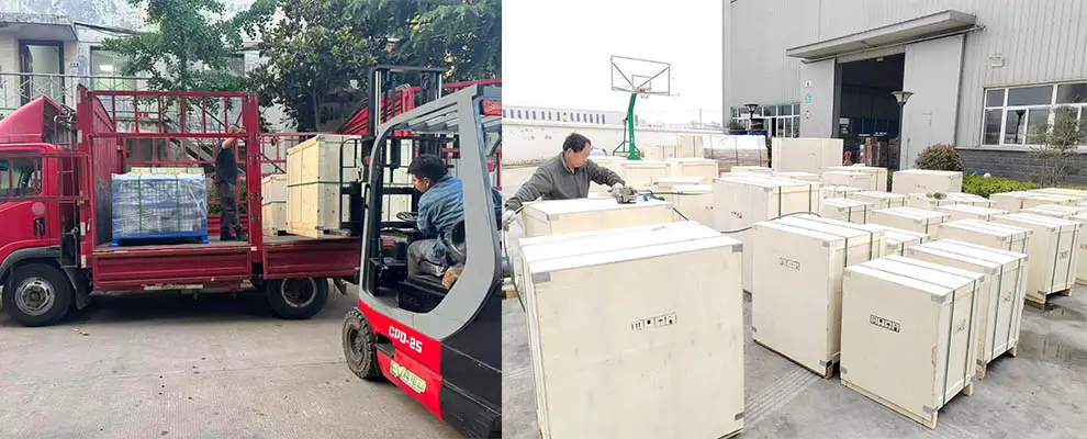 The packaged electromagnetic flowmeter is about to be shipped to Mexico.