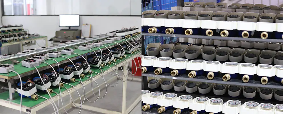 WESDUN's semi-finished smart water meters are awaiting inspection and assembly.