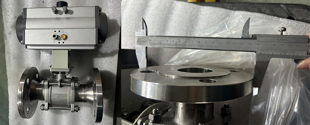 WESDUN pneumatic ball valve with actuator for copper mining applications in Zambia.