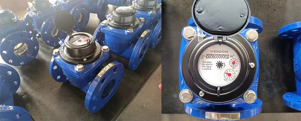 High-quality flanged water meters manufactured by the WESDUN factory.
