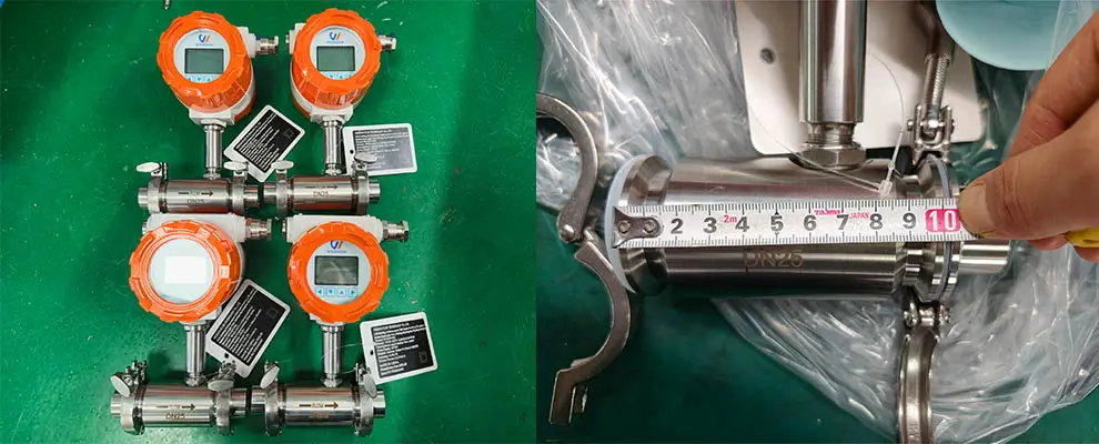 High-quality liquid turbine flowmeters manufactured by the WESDUN factory.