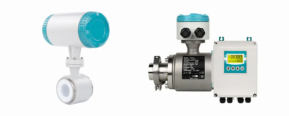 Sanitary-type electromagnetic flowmeters