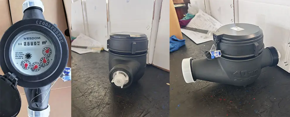 Plastic-cased mechanical water meters for apartment water supply networks