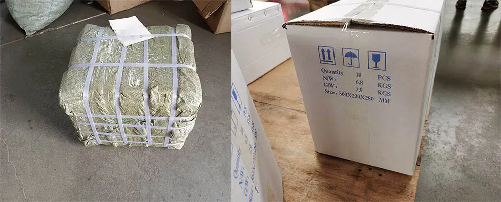 The products have been packed and are ready for shipment to Madagascar.